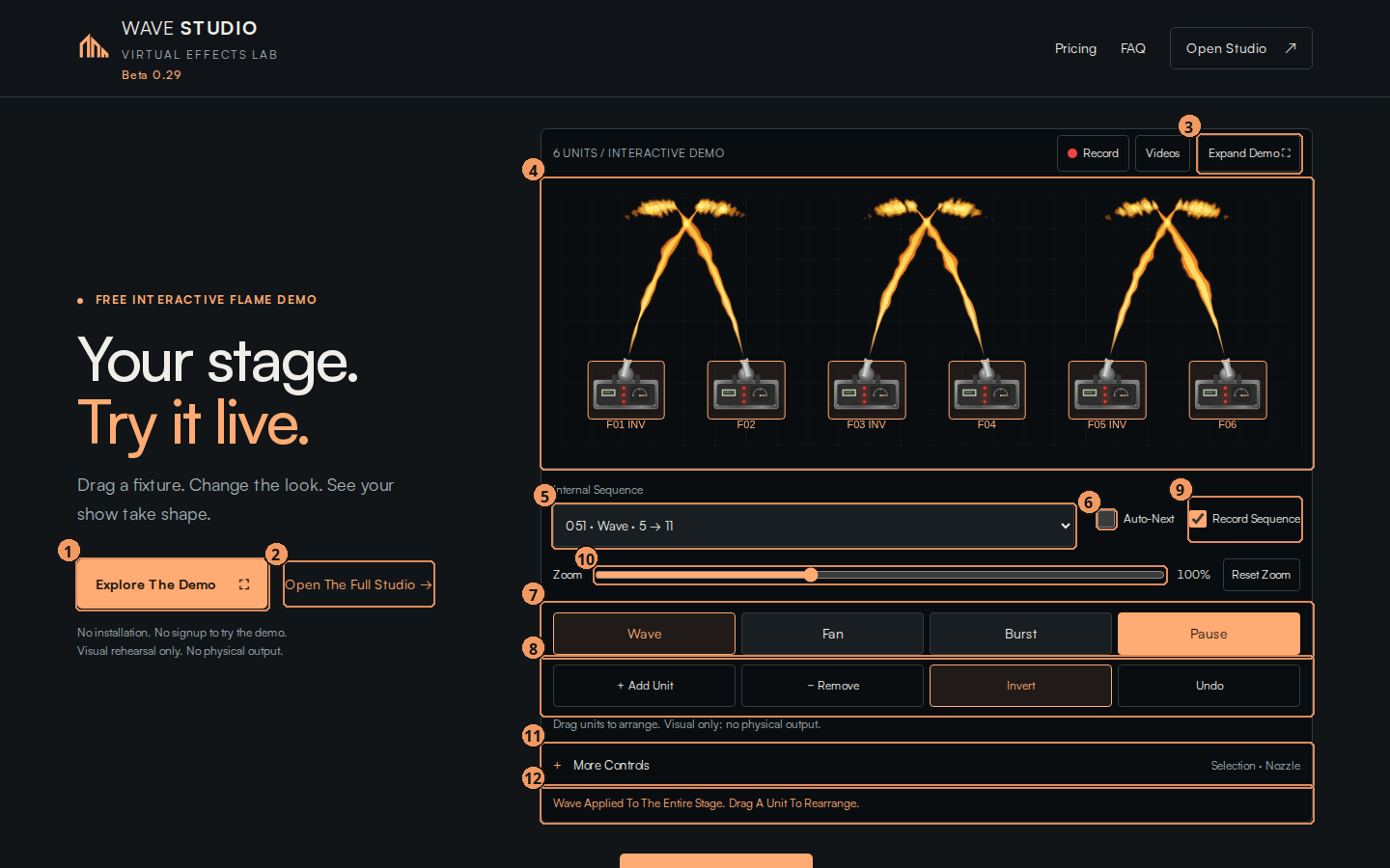 Landing page hero and demo