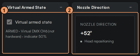 Virtual Armed State and Nozzle Direction