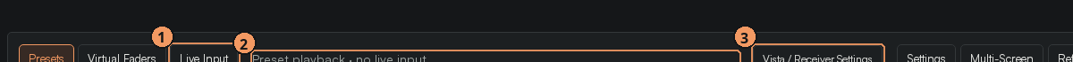 Mode bar in Live Input